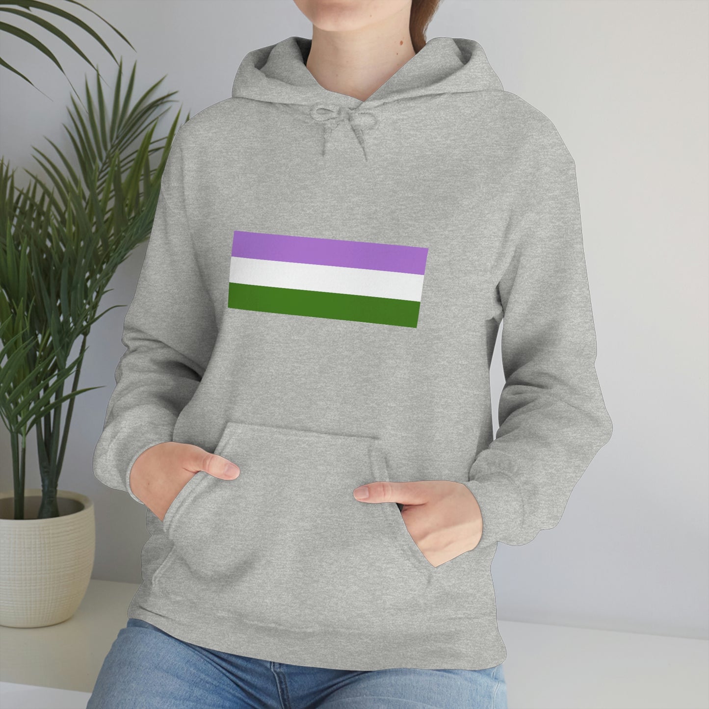 Genderqueer Flag Hooded Sweatshirt