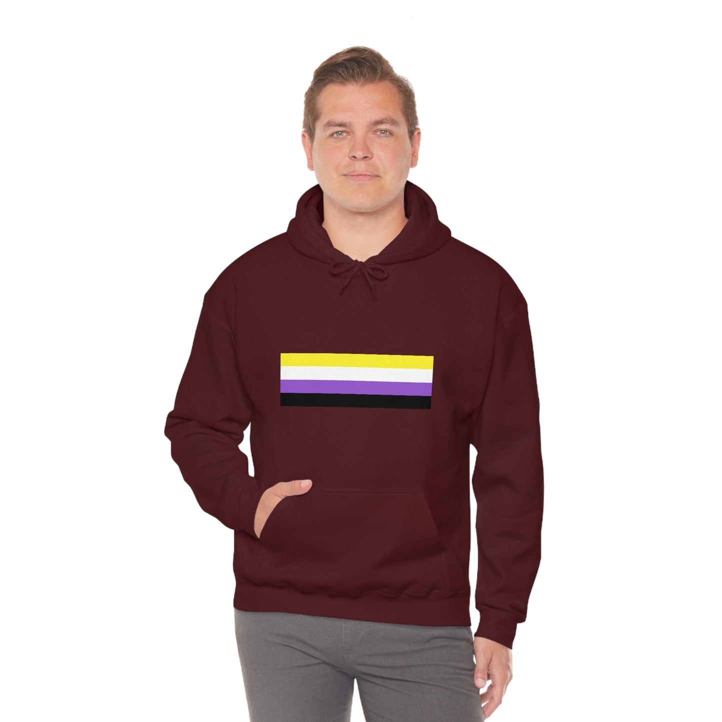 Non-Binary Flag Hooded Sweatshirt