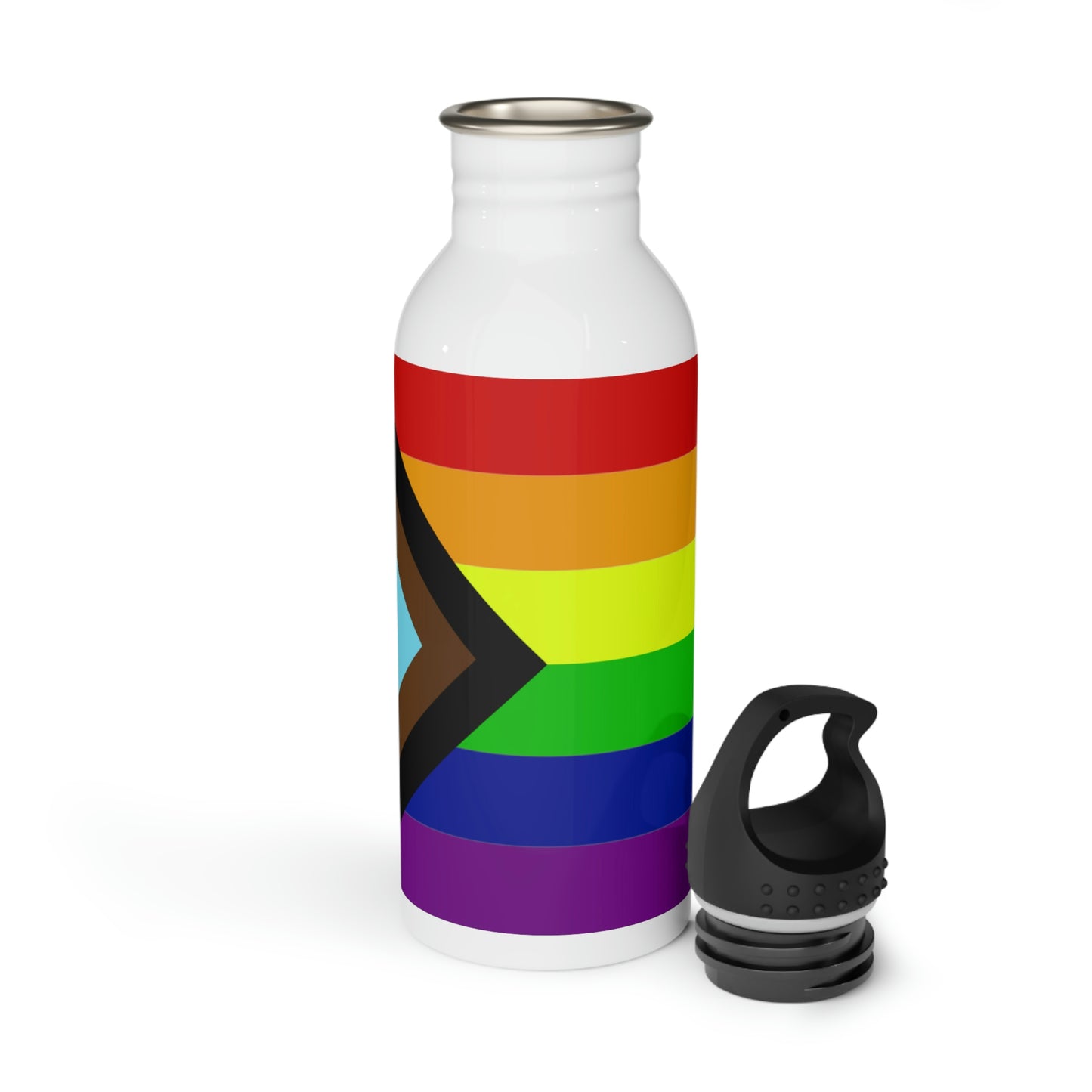 Progress Pride Flag Stainless Steel Water Bottle