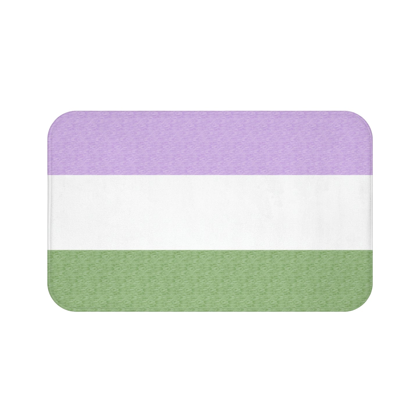 Genderqueer Flag Bath Mat, pencil crayon colours