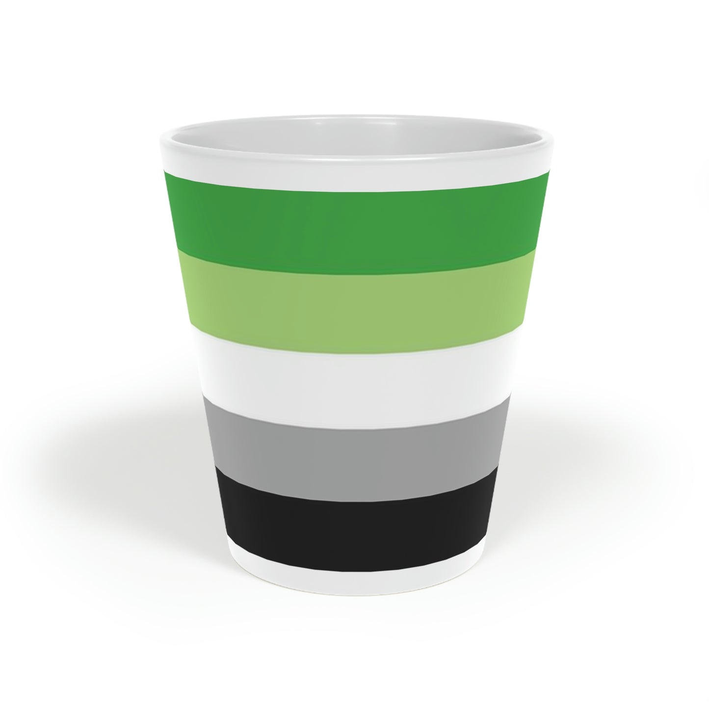 Aromantic Pride Flag Latte Mug, 12oz