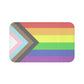 Progress Pride Flag Bath Mat, pencil crayon colours