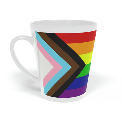 Progress Pride Flag Latte Mug, 12oz