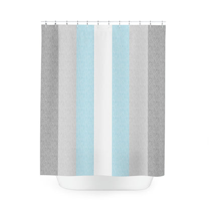 Demiboy Flag Shower Curtain, pencil crayon colours