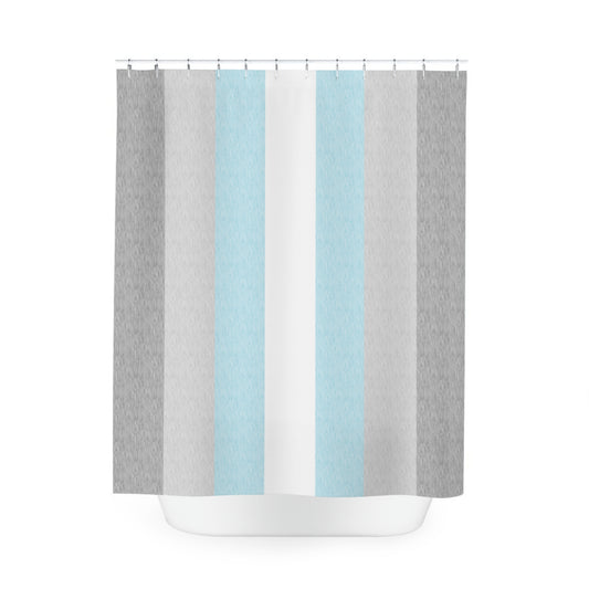 Demiboy Flag Shower Curtain, pencil crayon colours