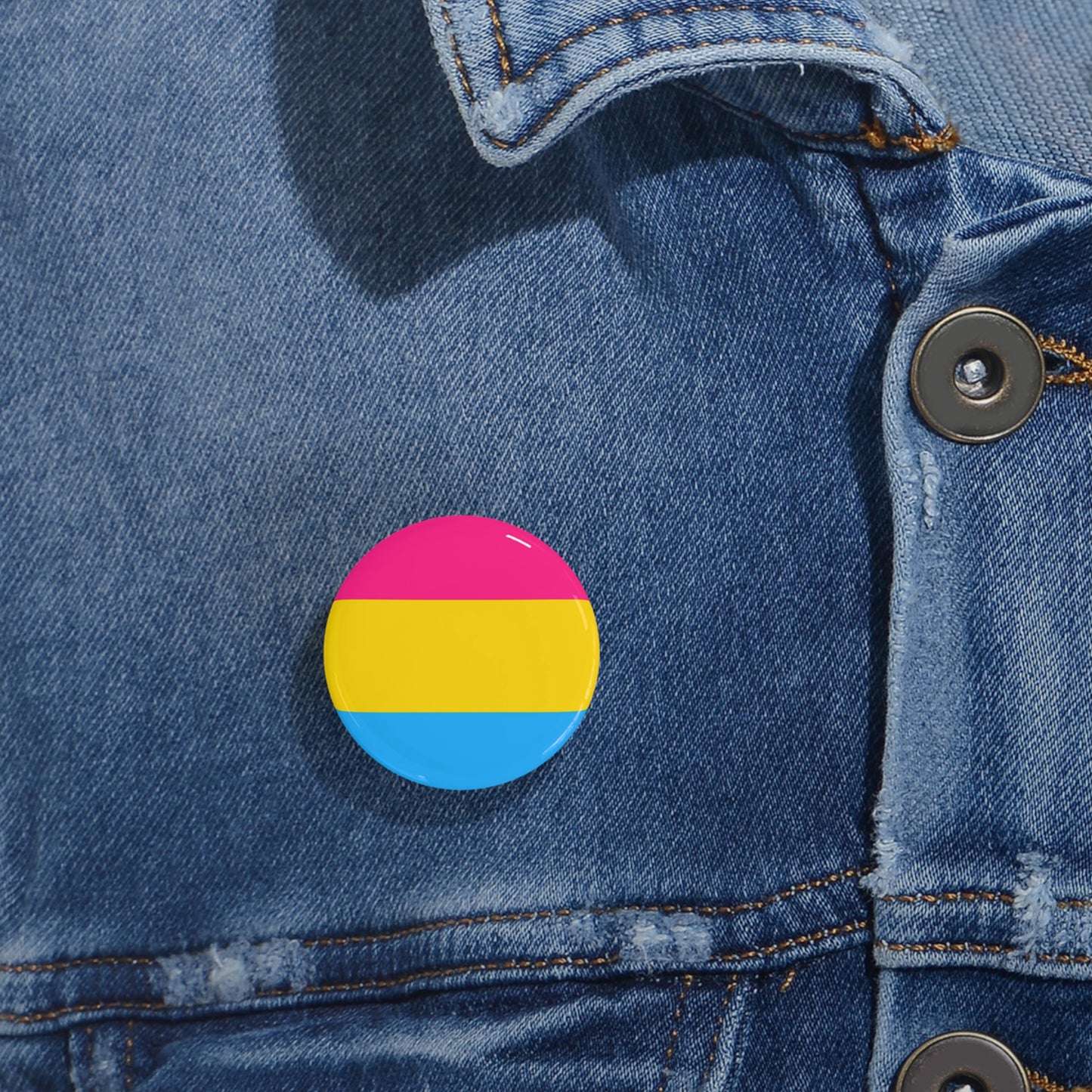 Pansexual Pride Flag Round Pins