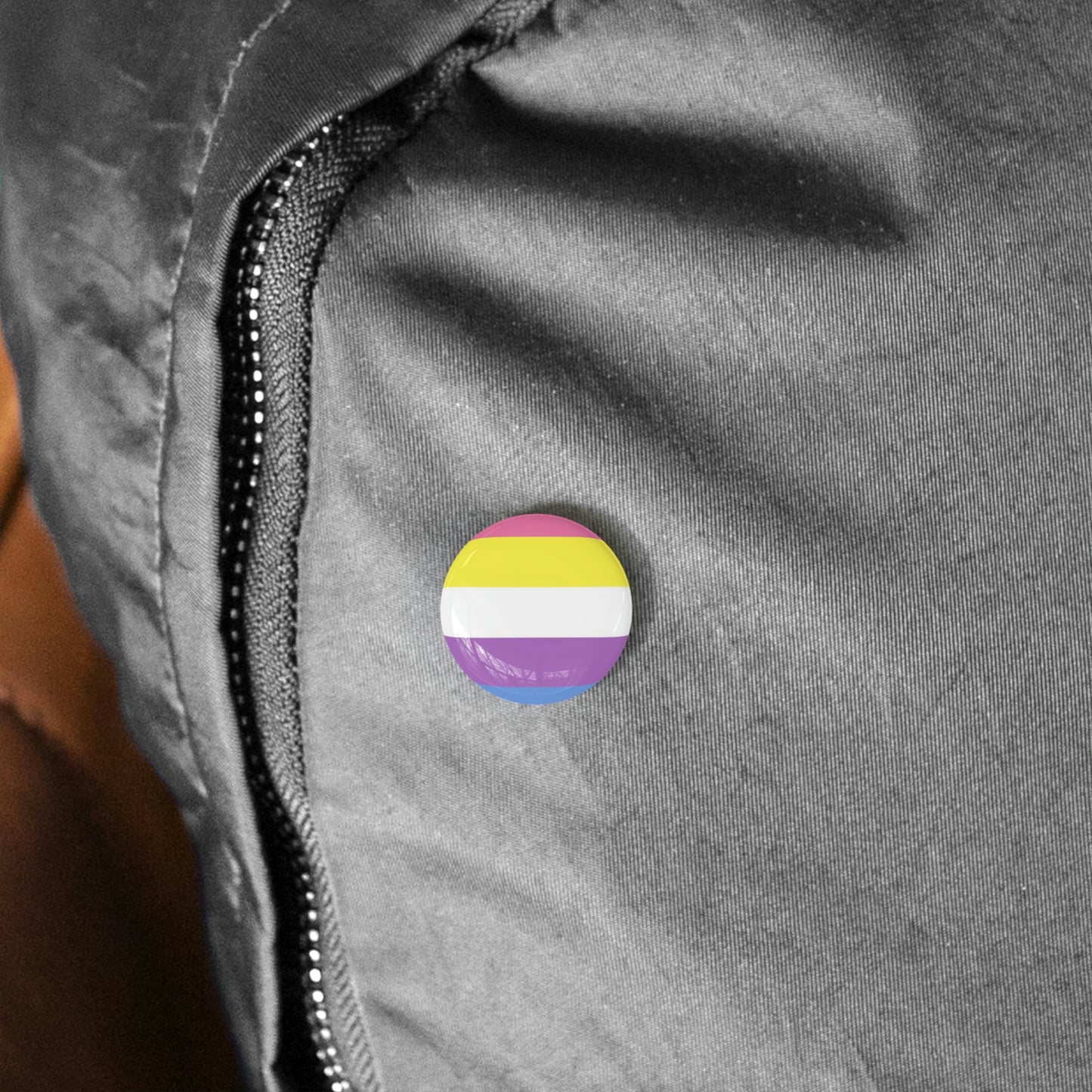 Bigender Pride Flag Round Pins