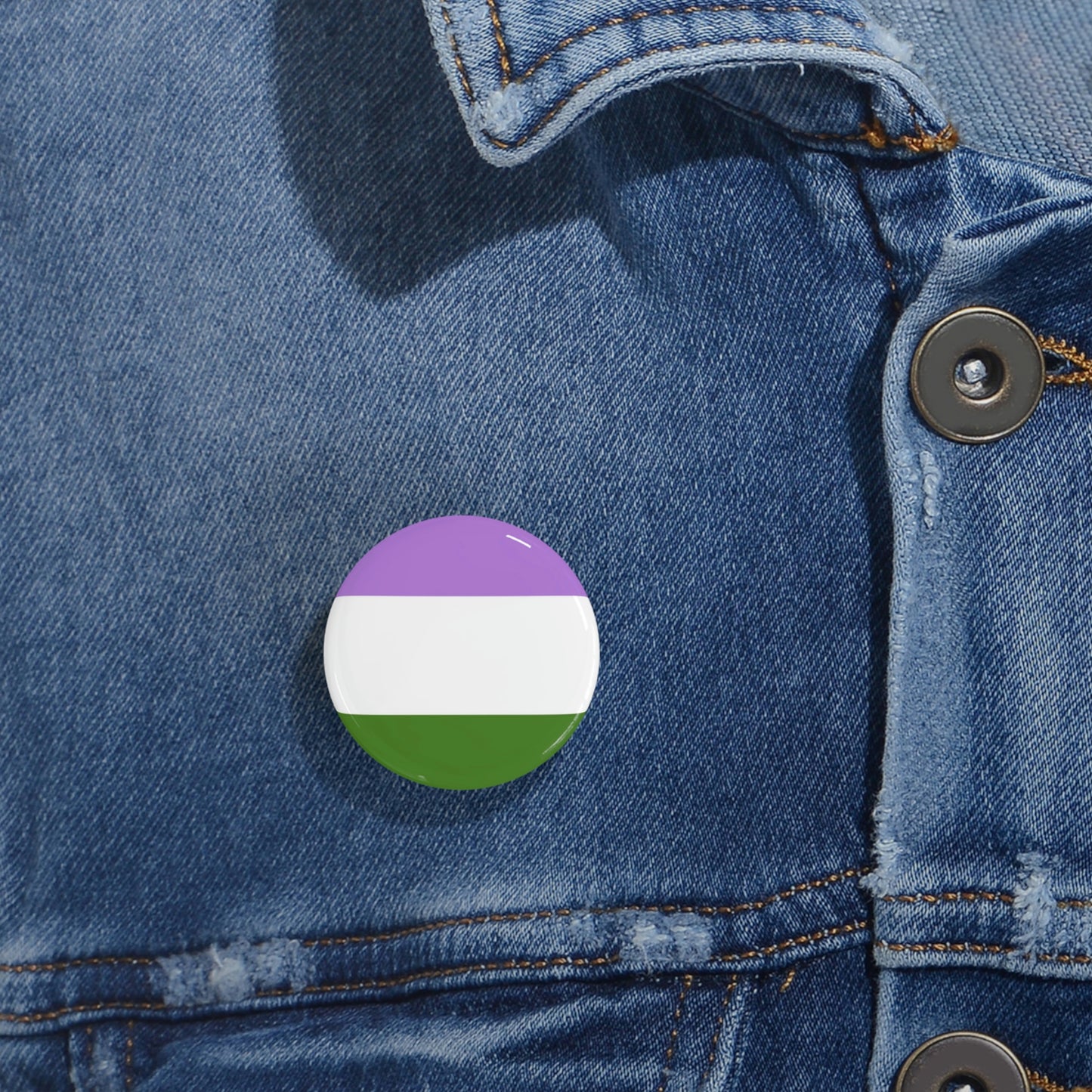 Genderqueer Pride Flag Round Pins