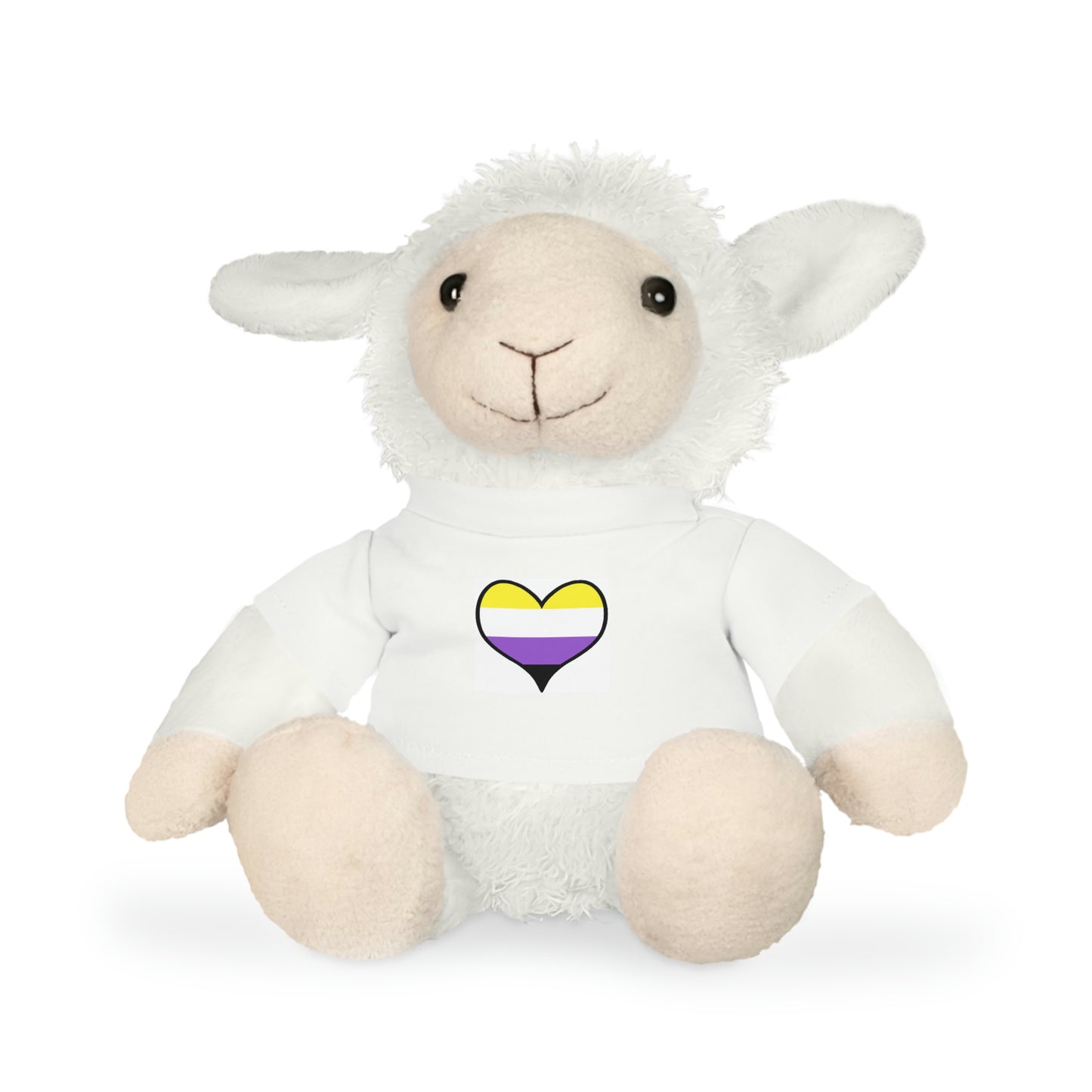 Plush Toys with Non-Binary Flag T-Shirt