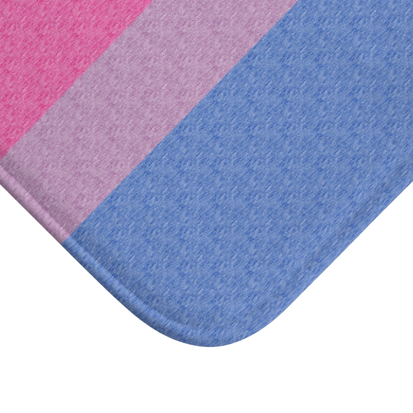 Bisexual Flag Bath Mat, pencil crayon colours