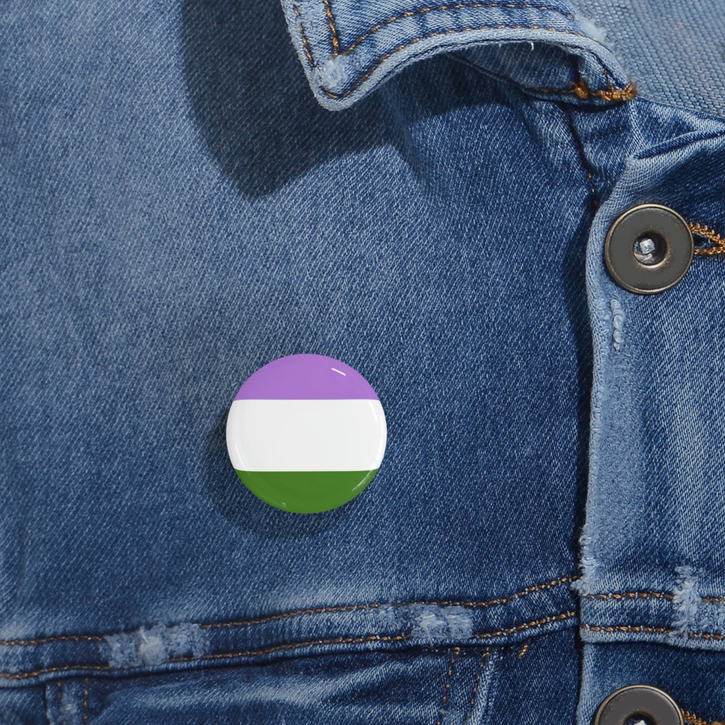 Genderqueer Pride Flag Round Pins