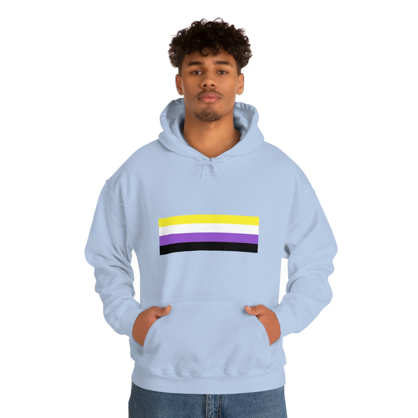 Non-Binary Flag Hooded Sweatshirt