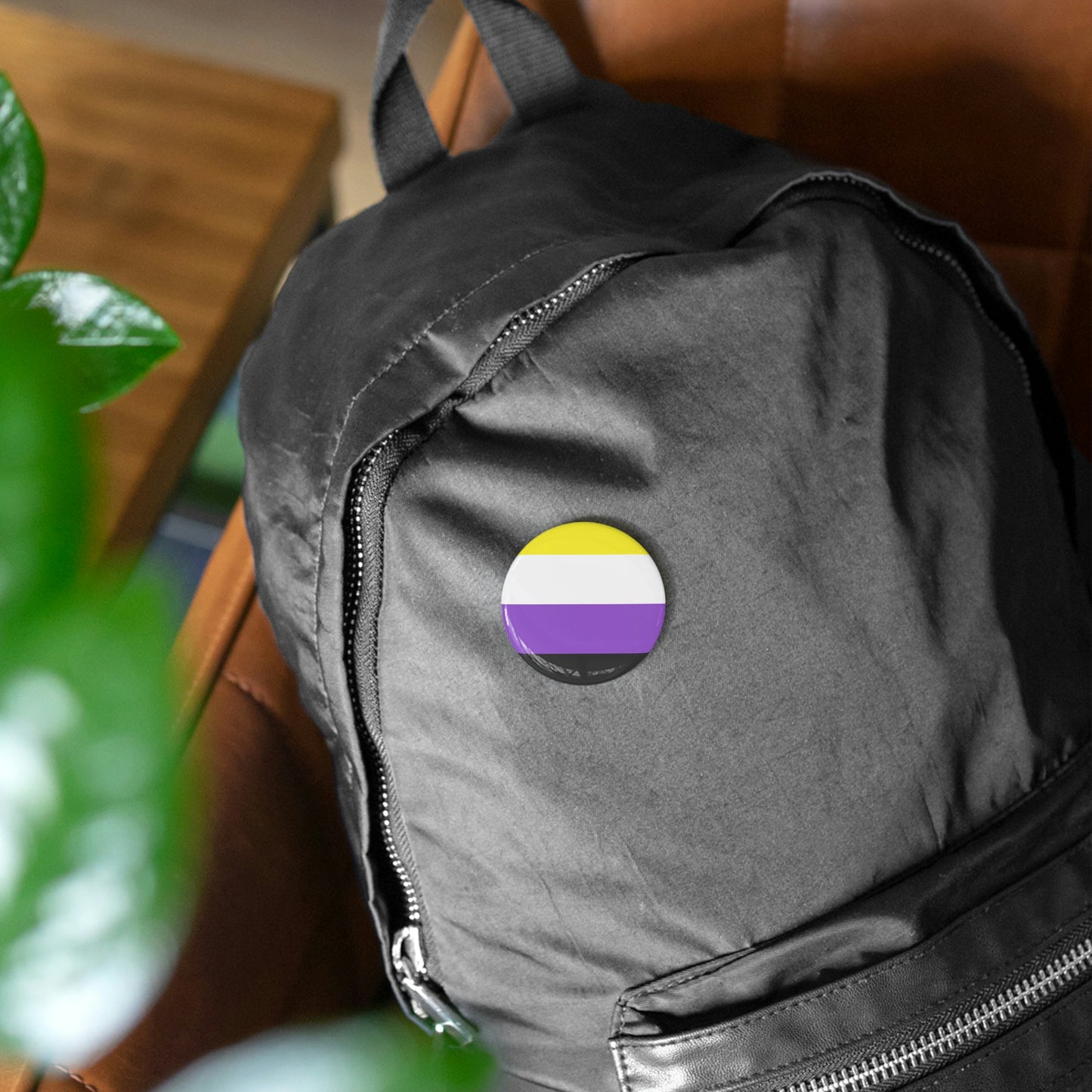 Non-Binary Pride Flag Round Pins