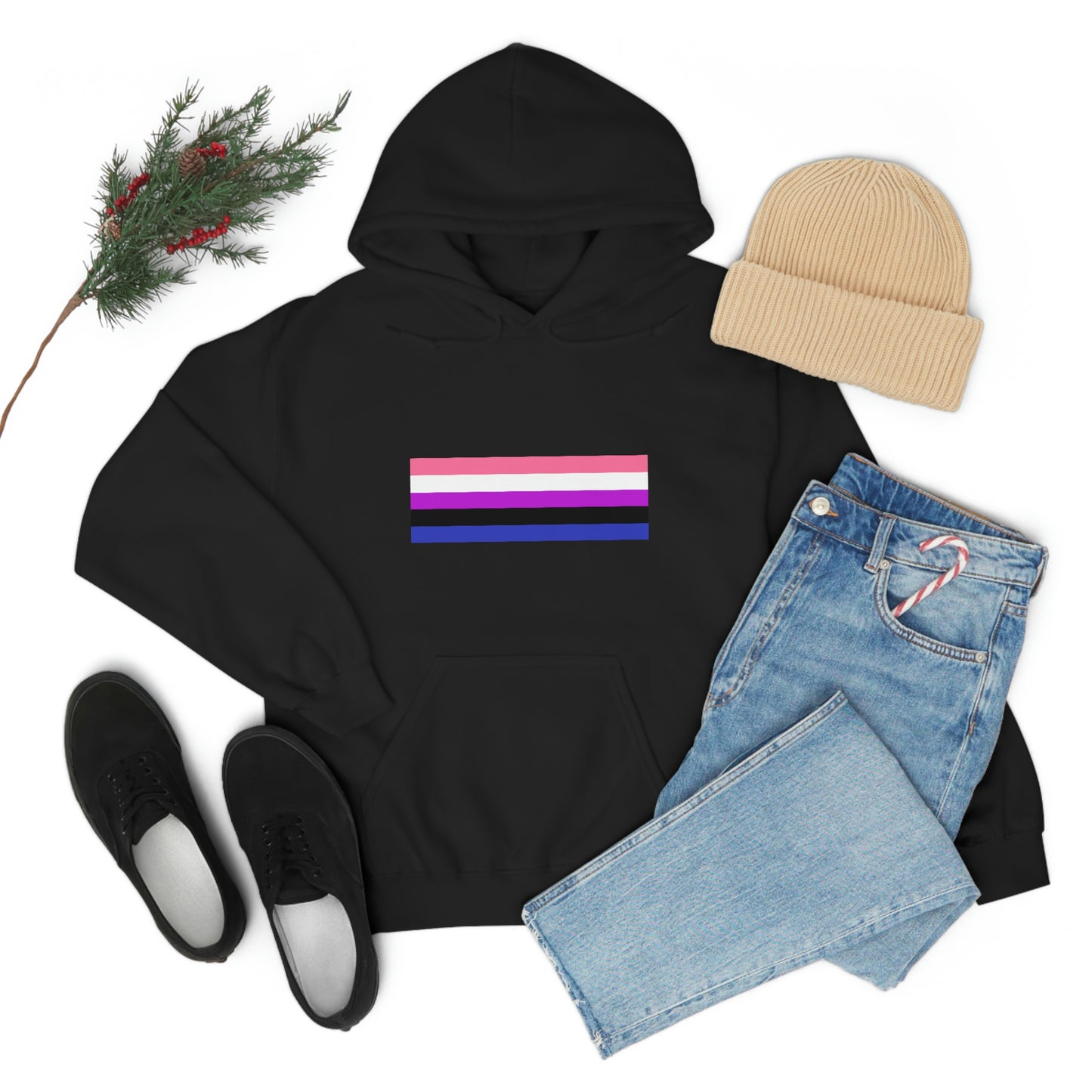 Genderfluid Flag Hooded Sweatshirt