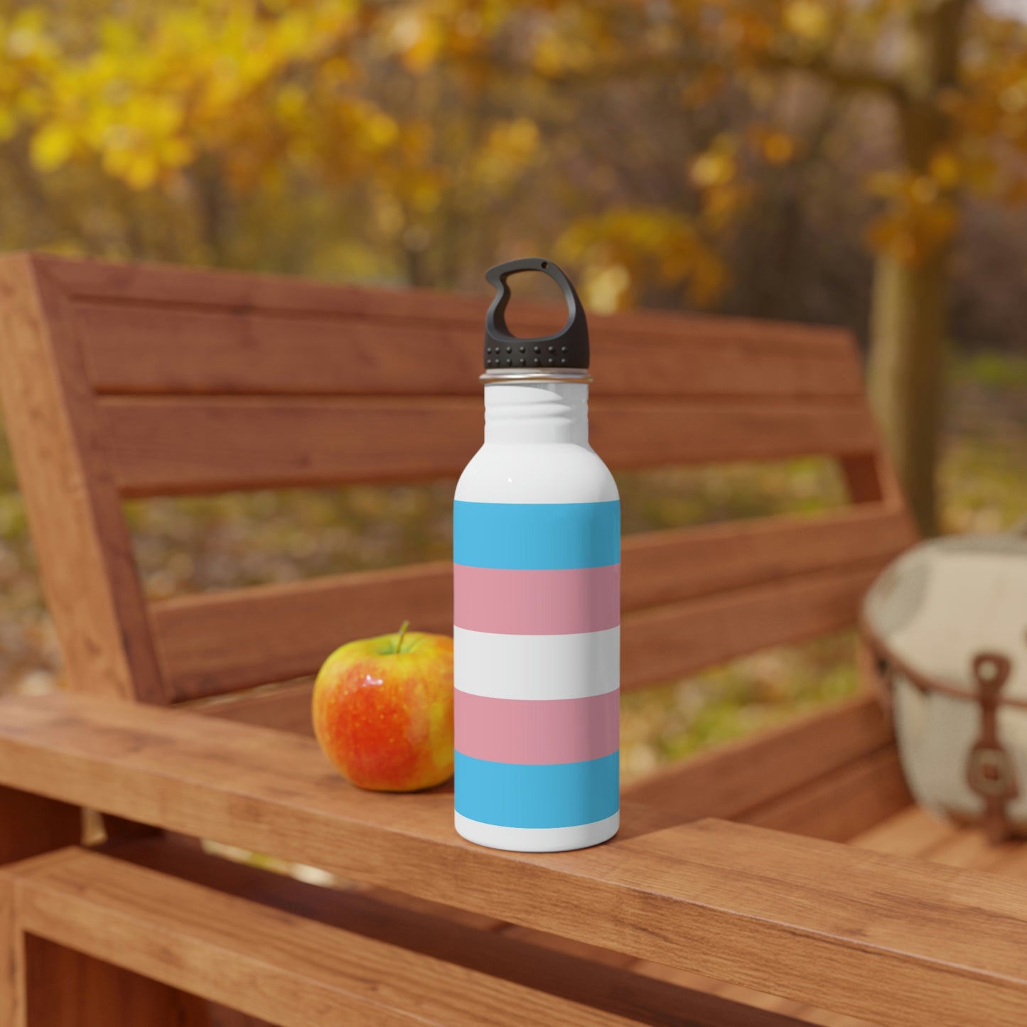 Transgender Pride Flag Stainless Steel Water Bottle