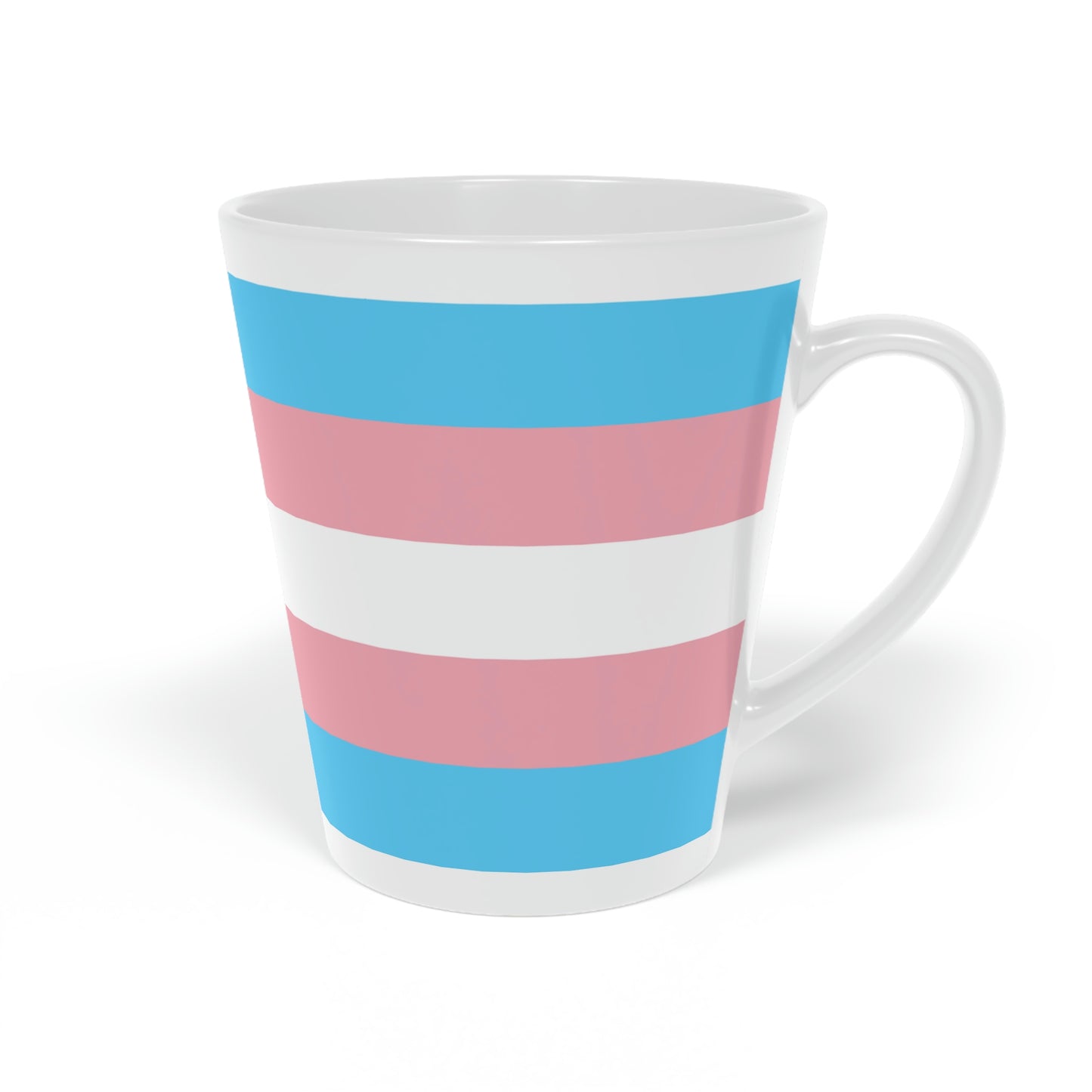 Transgender Pride Flag Latte Mug, 12oz