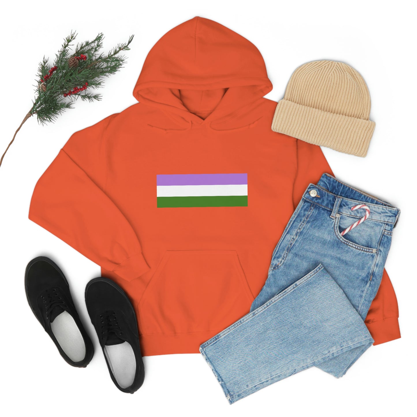 Genderqueer Flag Hooded Sweatshirt