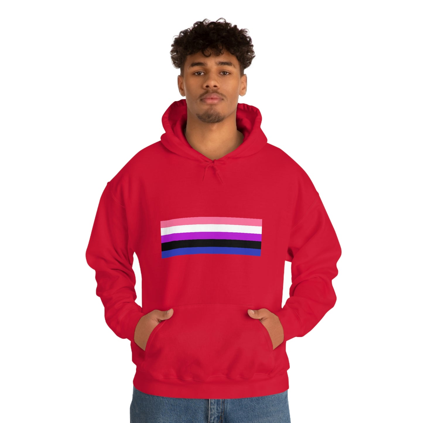 Genderfluid Flag Hooded Sweatshirt