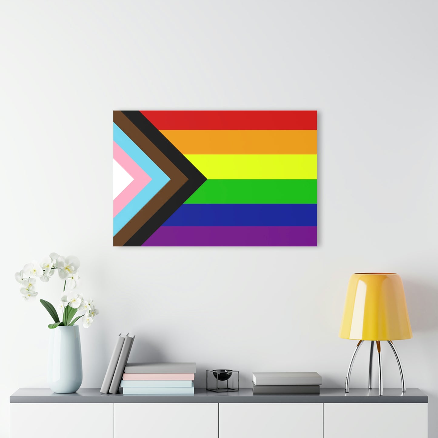 Progress Pride Flag Acrylic Prints (with French Cleat Hanging)