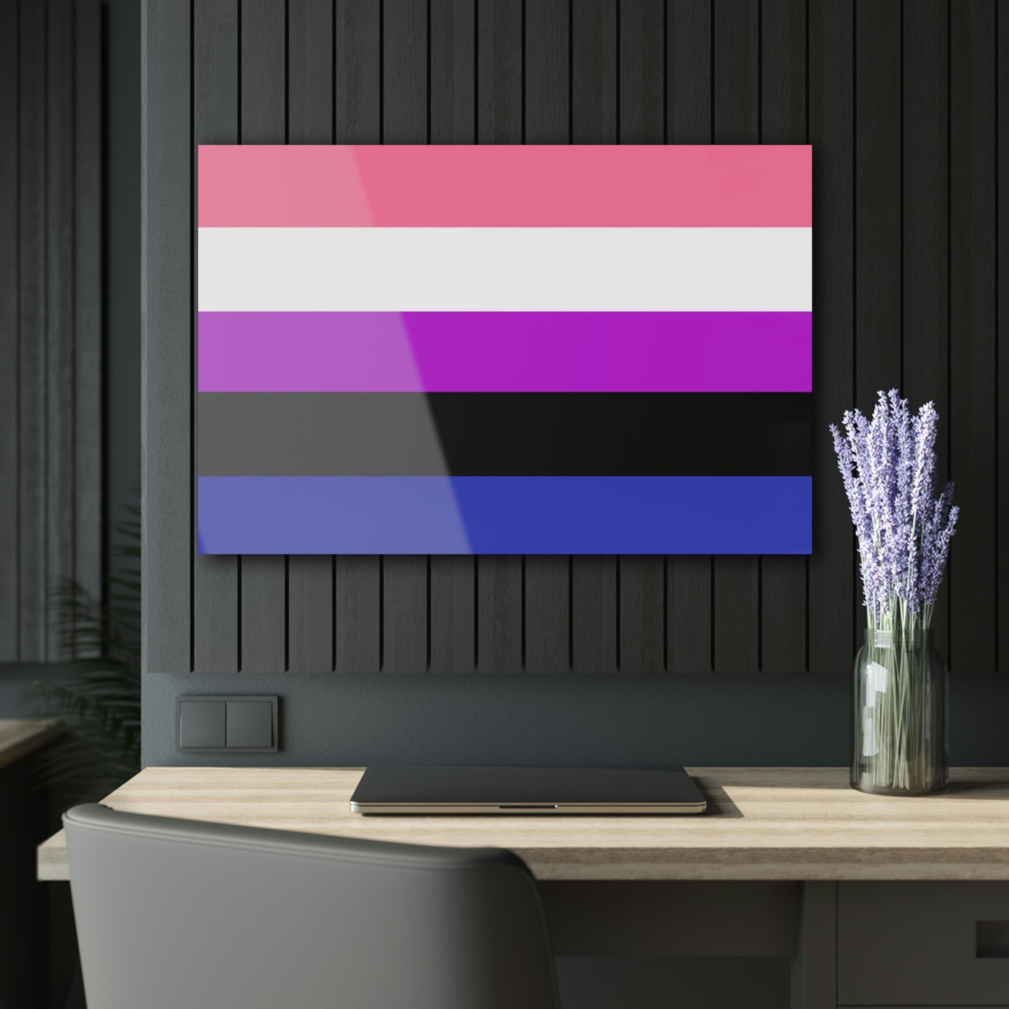 Genderfluid Acrylic Prints (with French Cleat Hanging)