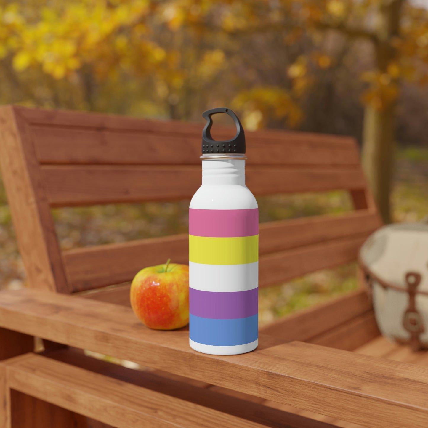 Bigender Pride Flag Stainless Steel Water Bottle