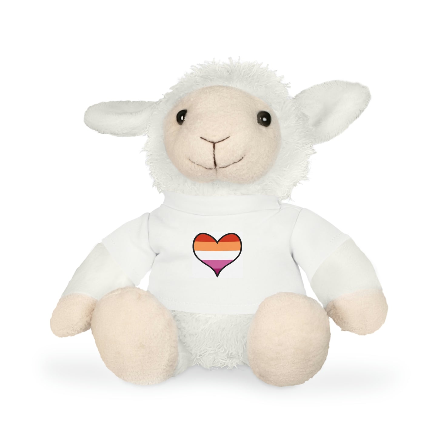 Plush Toys with Lesbian Flag T-Shirt