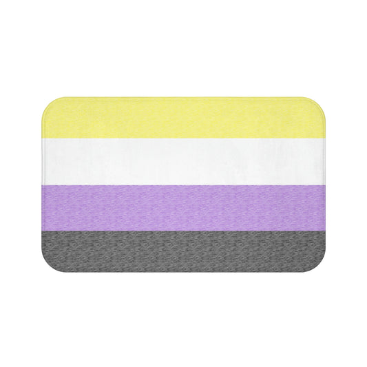 Non-Binary Flag Bath Mat, pencil crayon colours