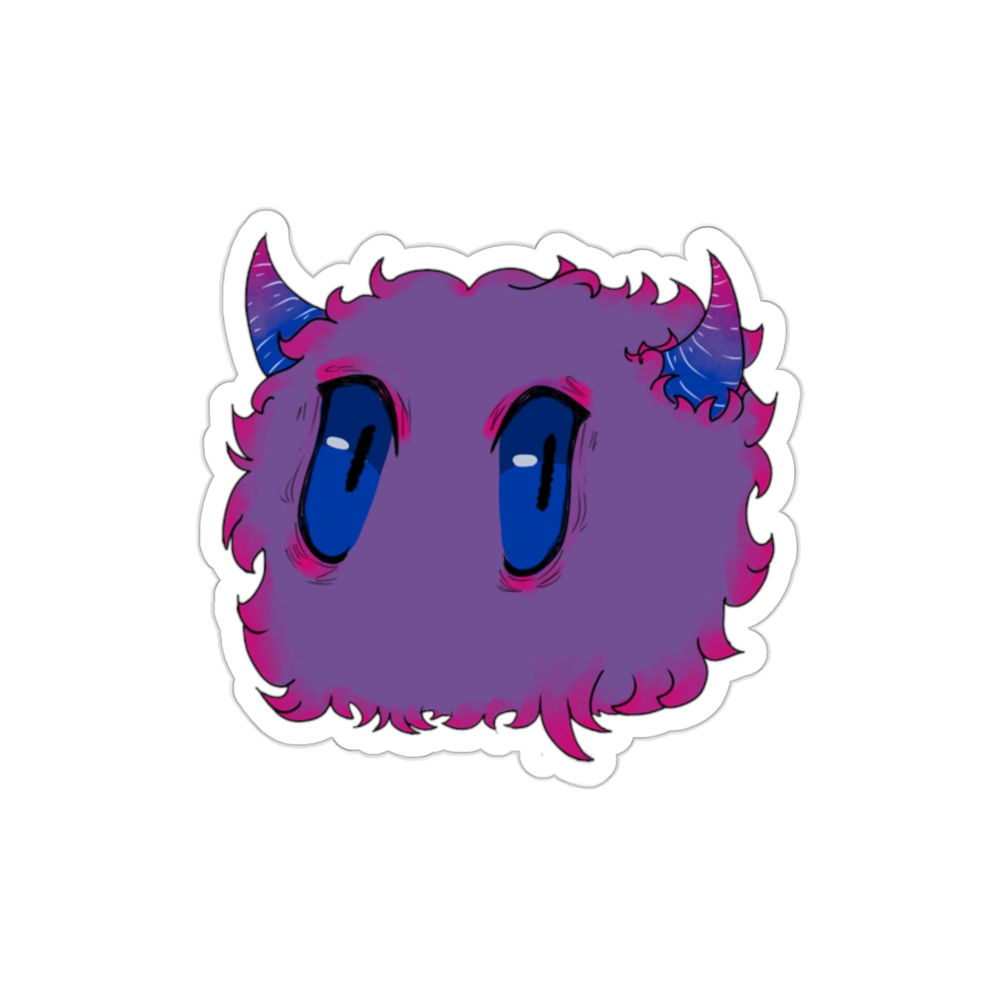 Fluffy Monster Sticker - Bisexual