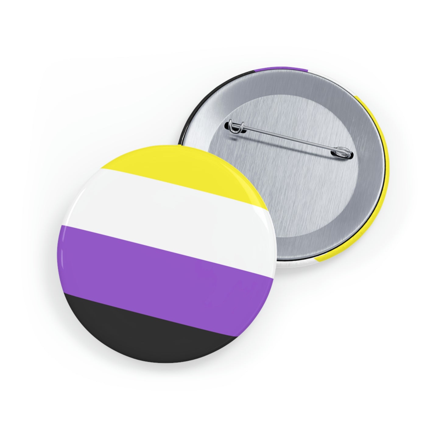 Non-Binary Pride Flag Round Pins