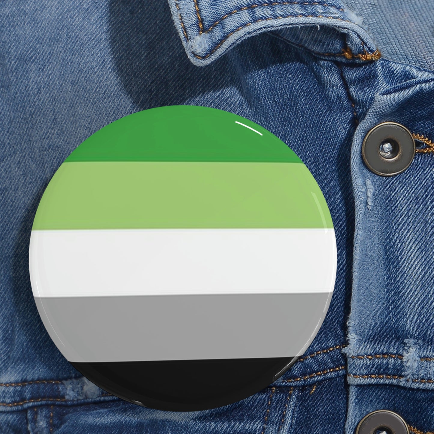 Aromantic Pride Flag Round Pins