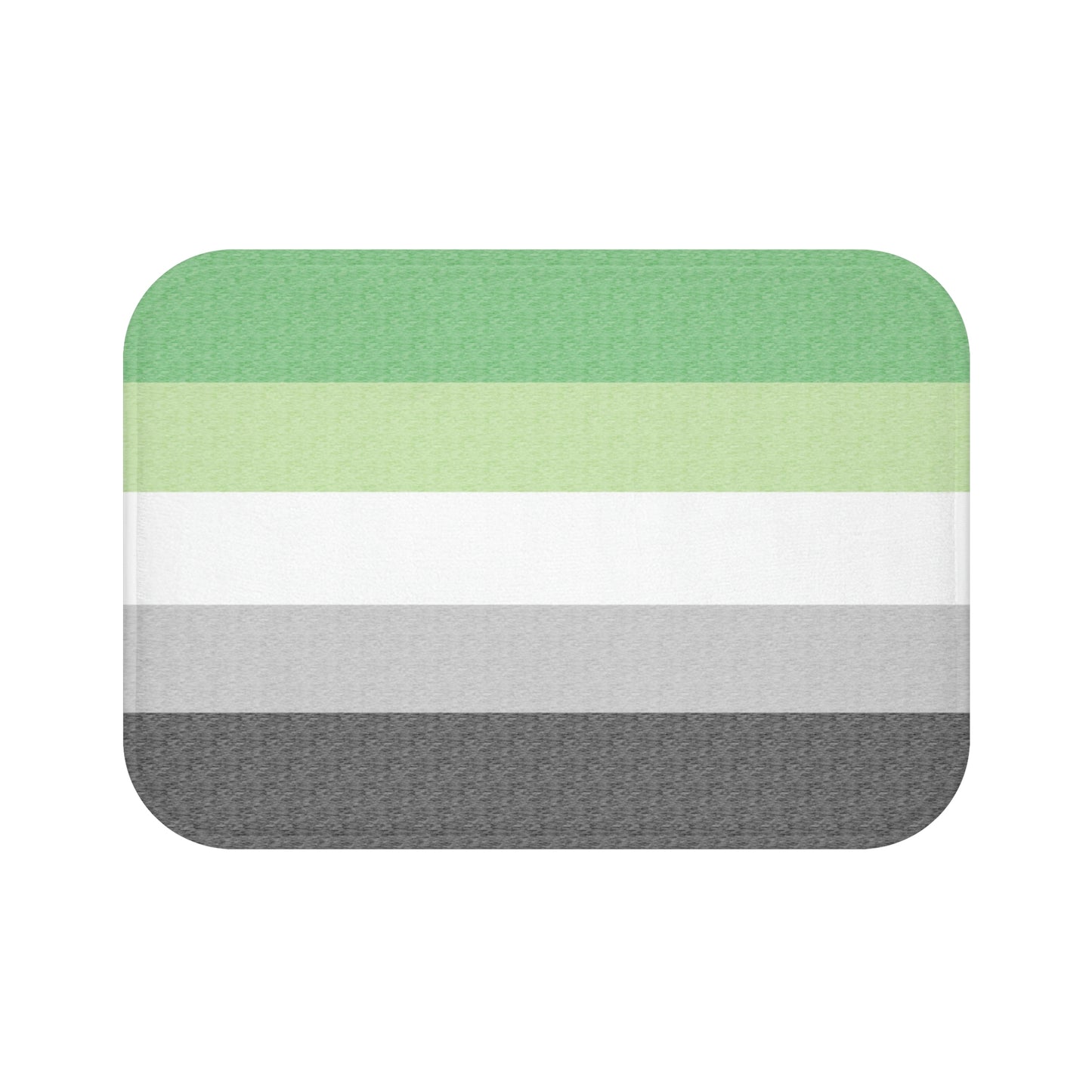 Aromantic Flag Bath Mat, pencil crayon colours