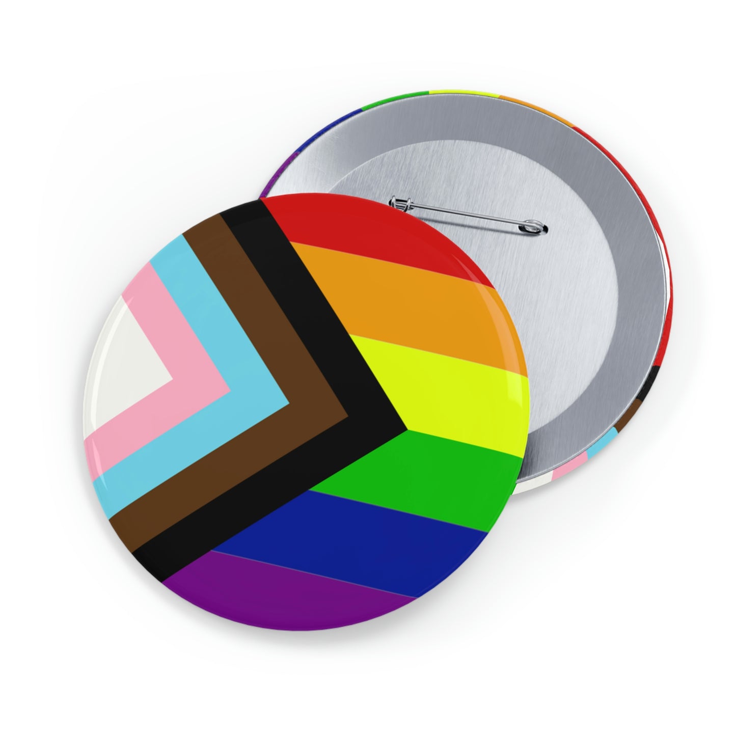 Progress Pride Flag Round Pins