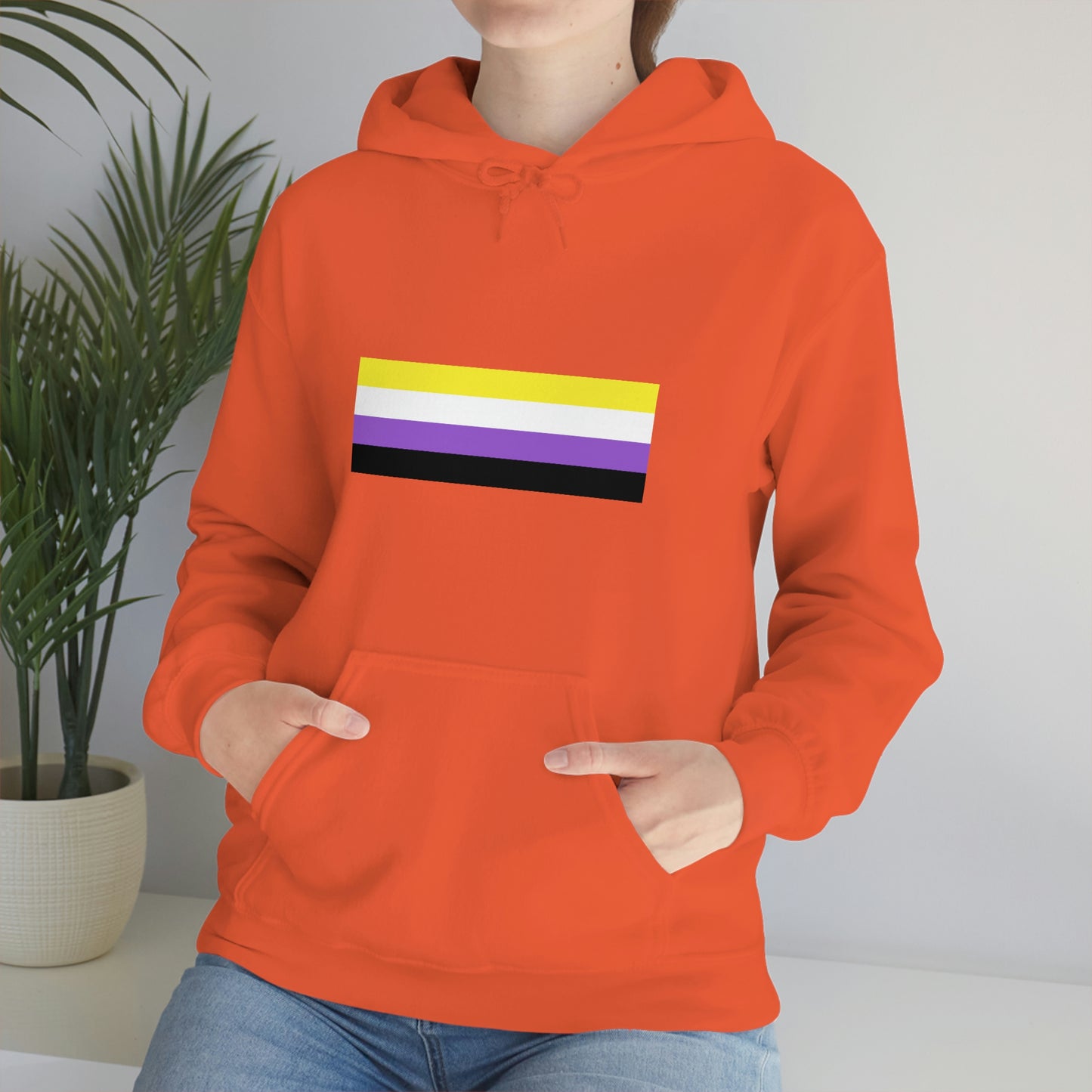 Non-Binary Flag Hooded Sweatshirt