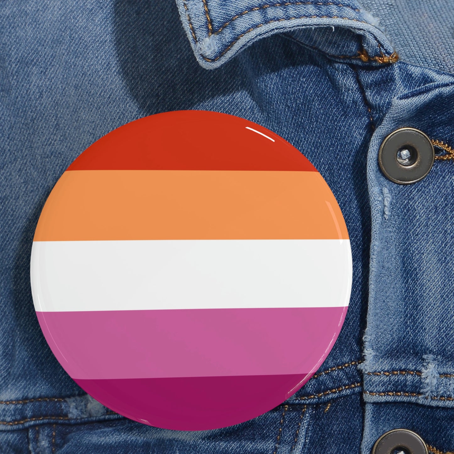 Lesbian Pride Flag Round Pins