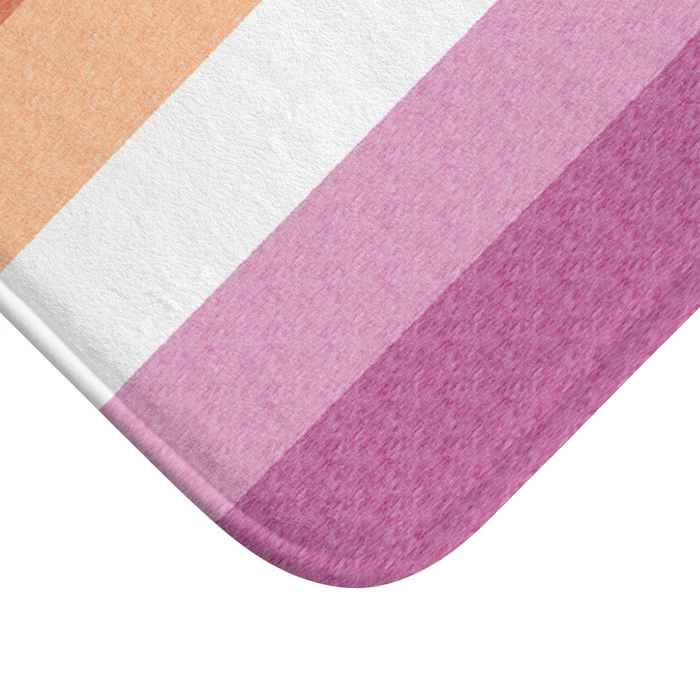 Lesbian Flag Bath Mat, pencil crayon colours