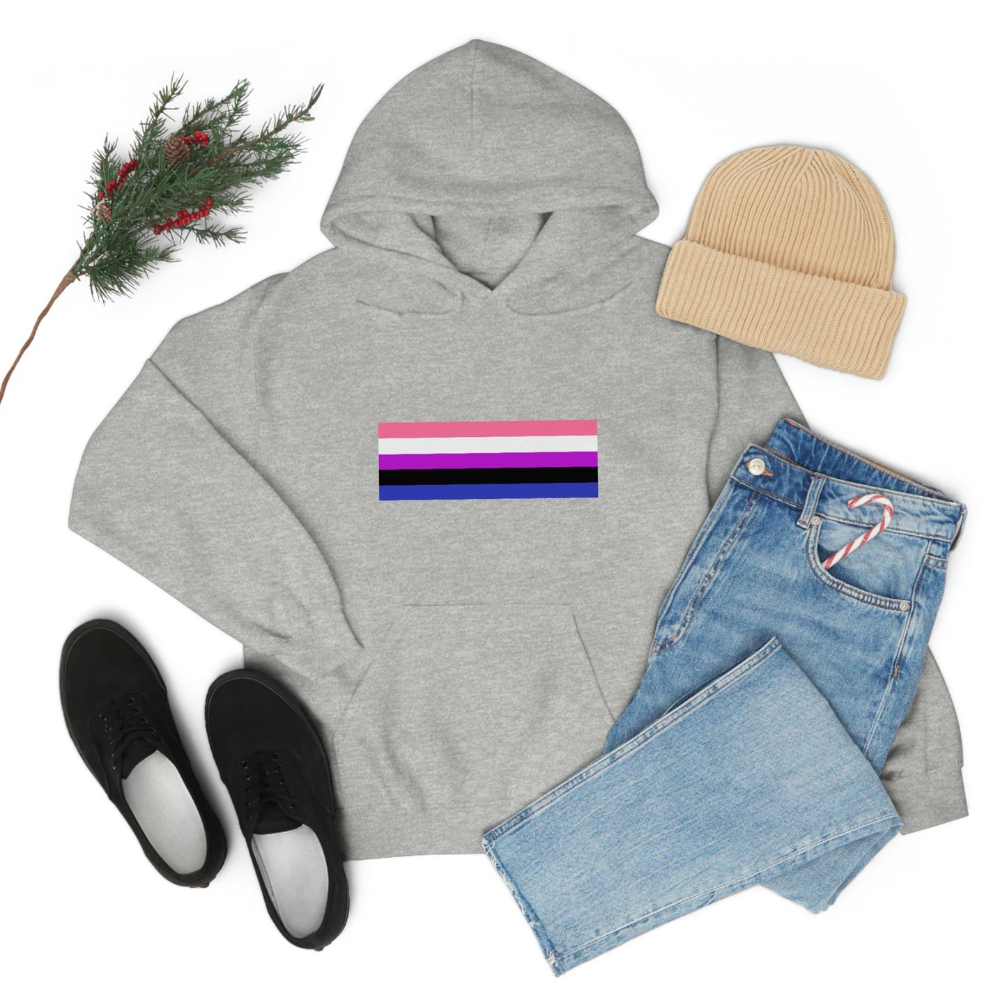 Genderfluid Flag Hooded Sweatshirt