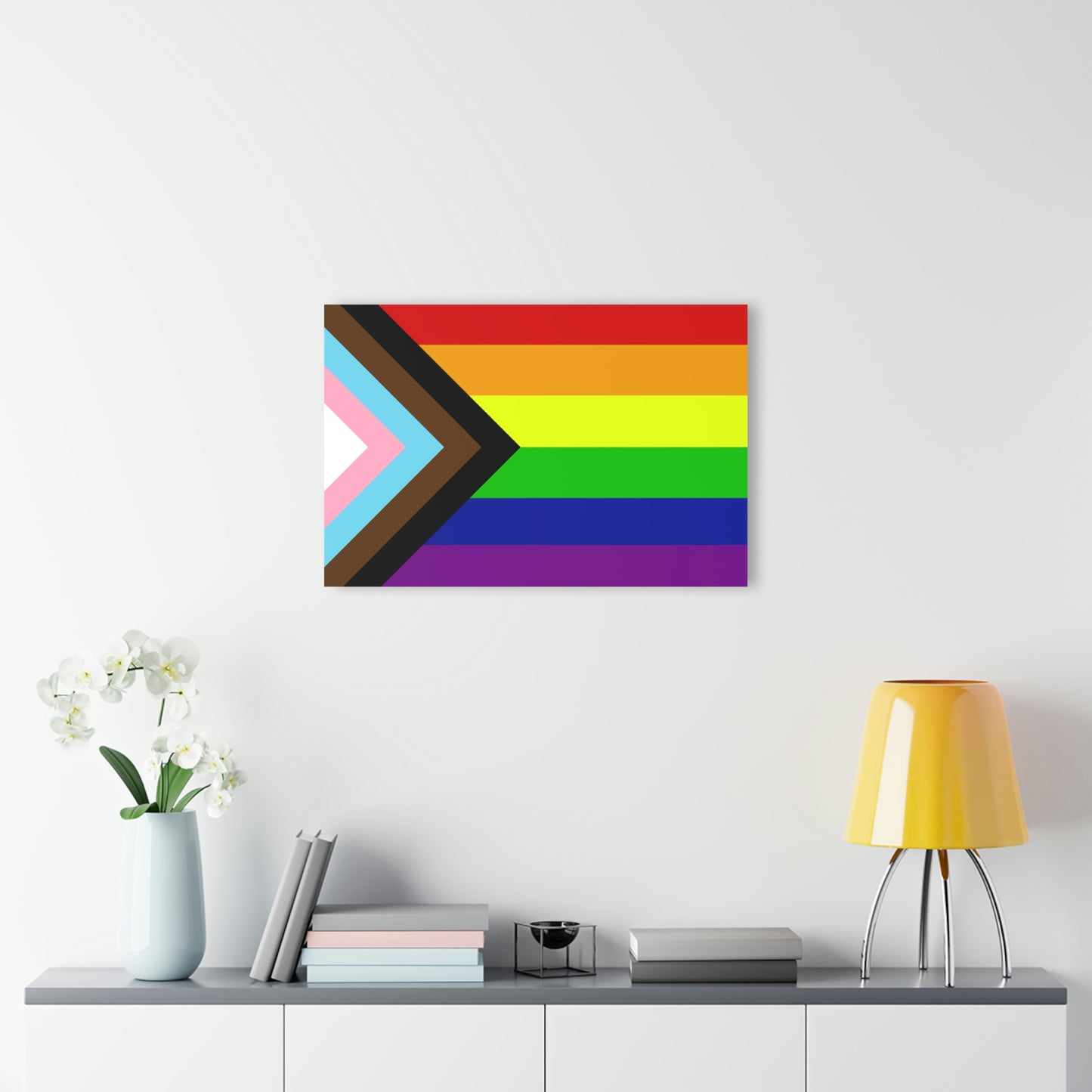 Progress Pride Flag Acrylic Prints (with French Cleat Hanging)