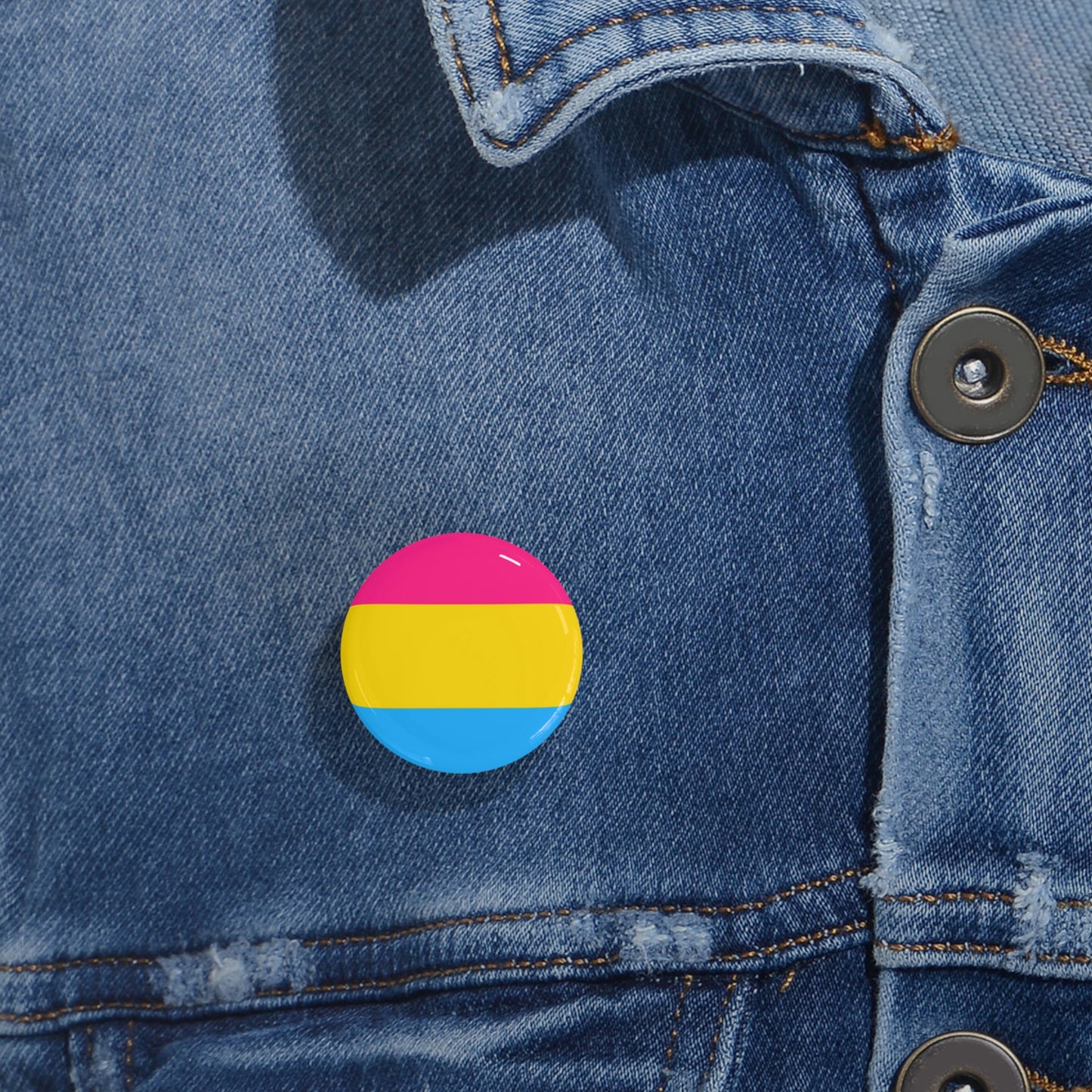 Pansexual Pride Flag Round Pins