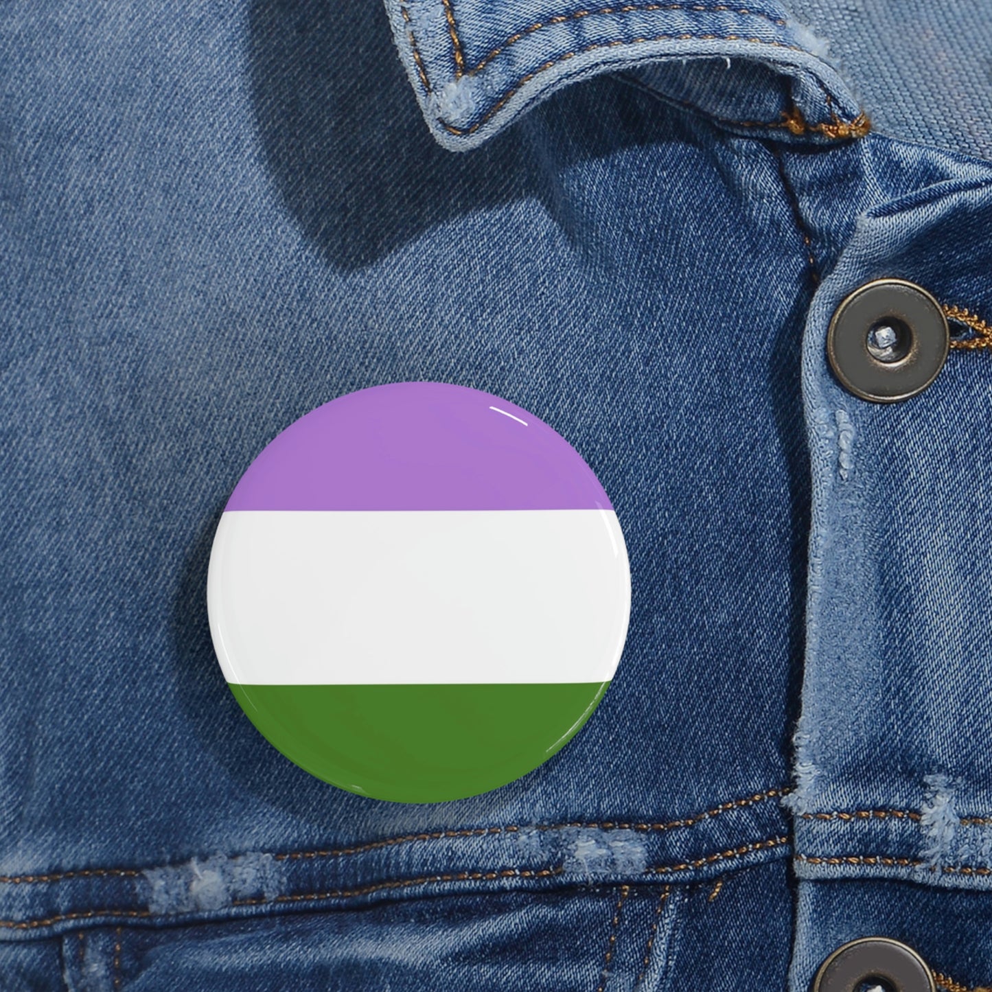 Genderqueer Pride Flag Round Pins