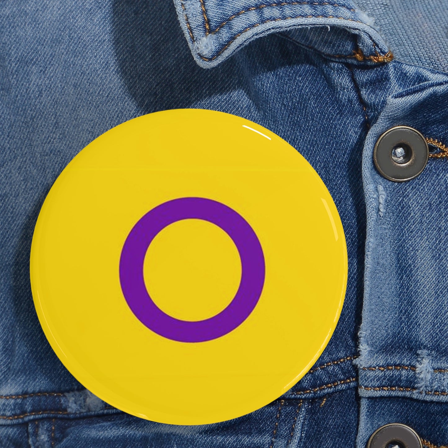 Intersex Pride Flag Round Pins