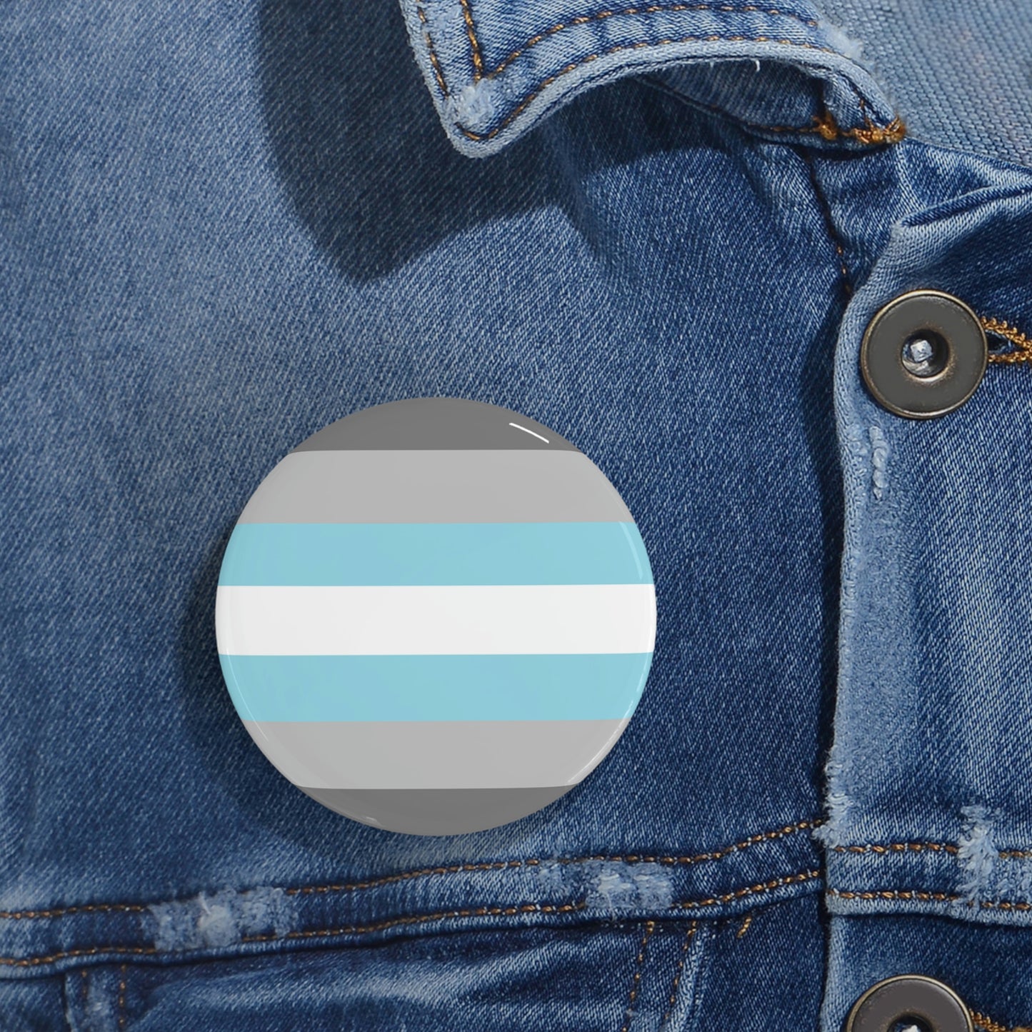 Demiboy Pride Flag Round Pins