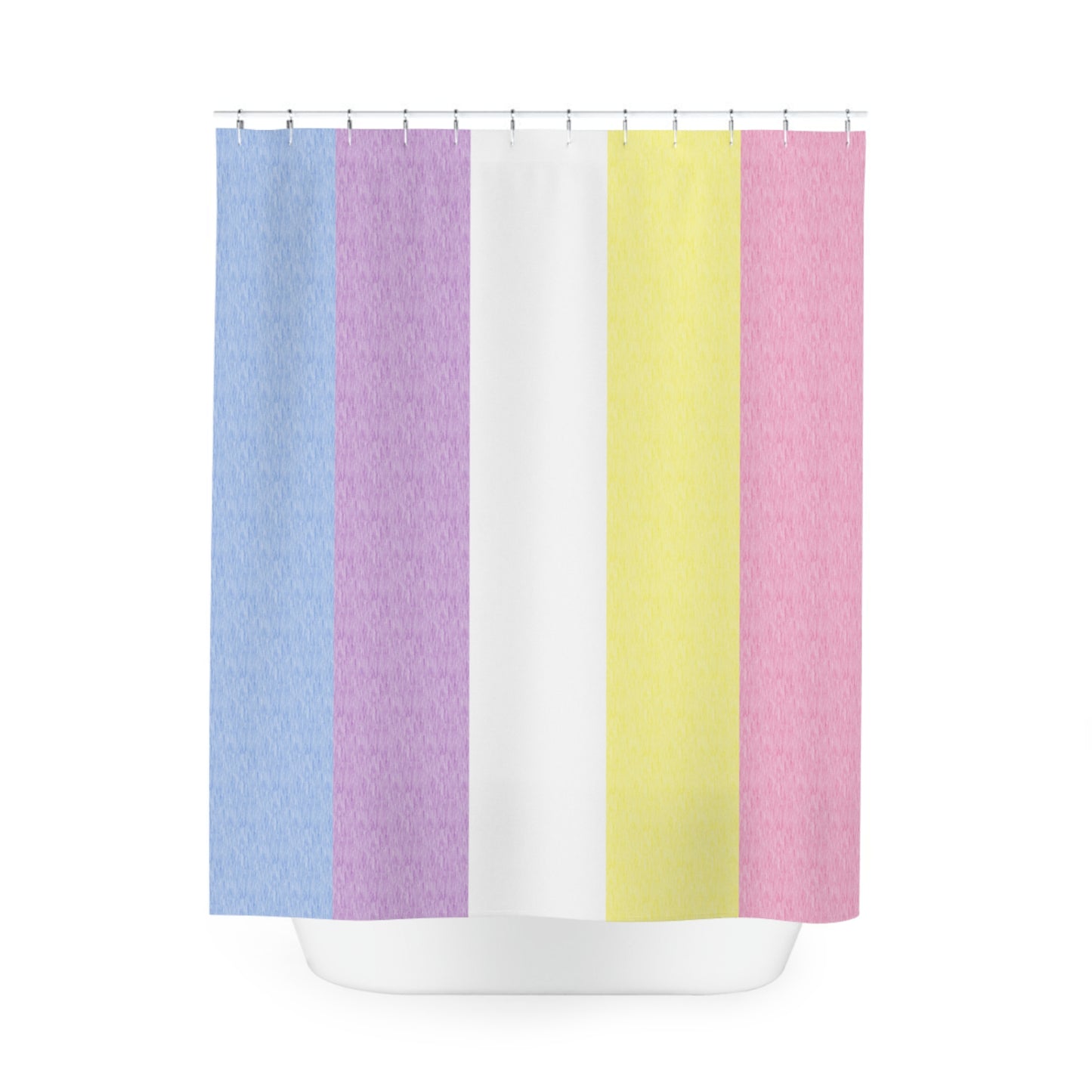 Bigender Shower Curtain, pencil crayon colours