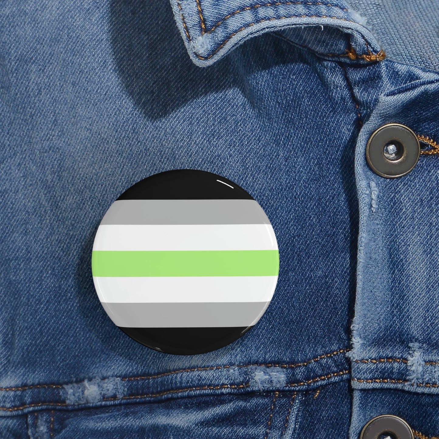 Agender Pride Flag Round Pins