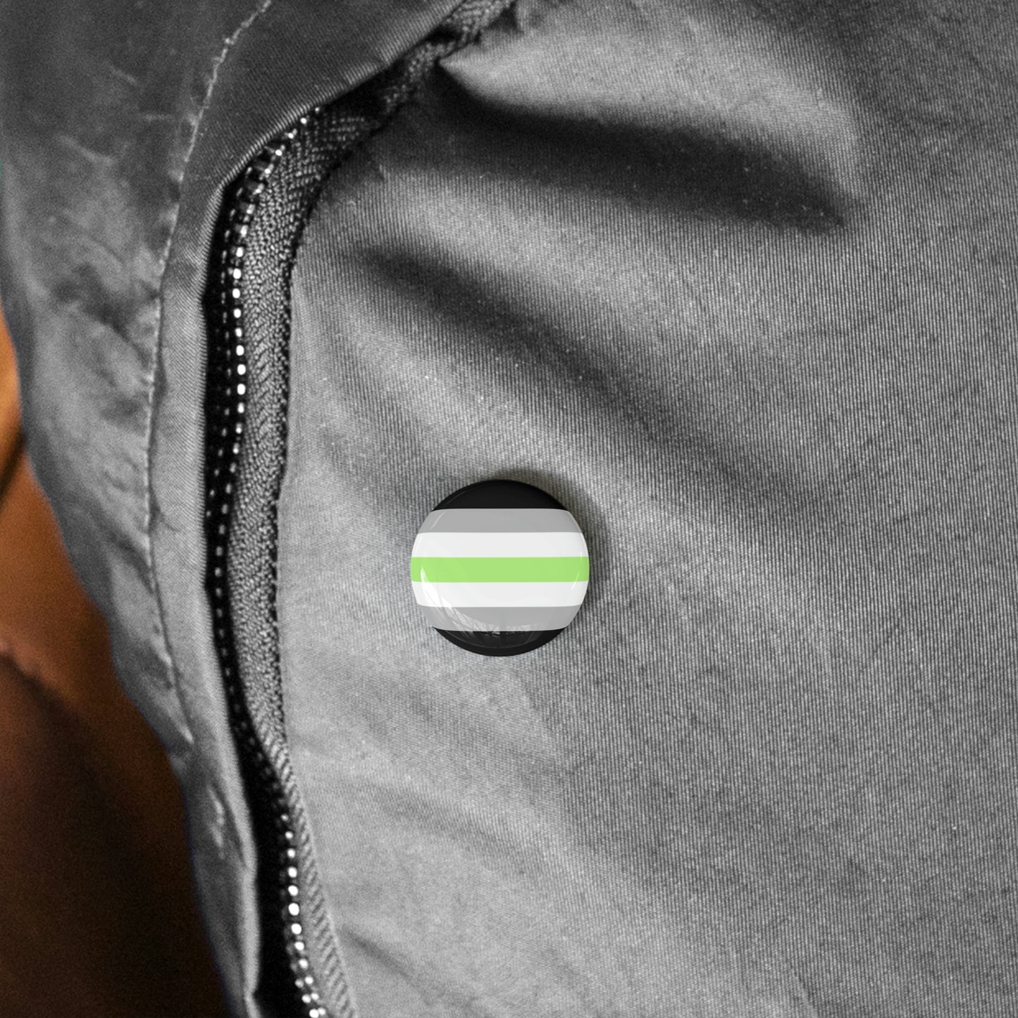 Agender Pride Flag Round Pins