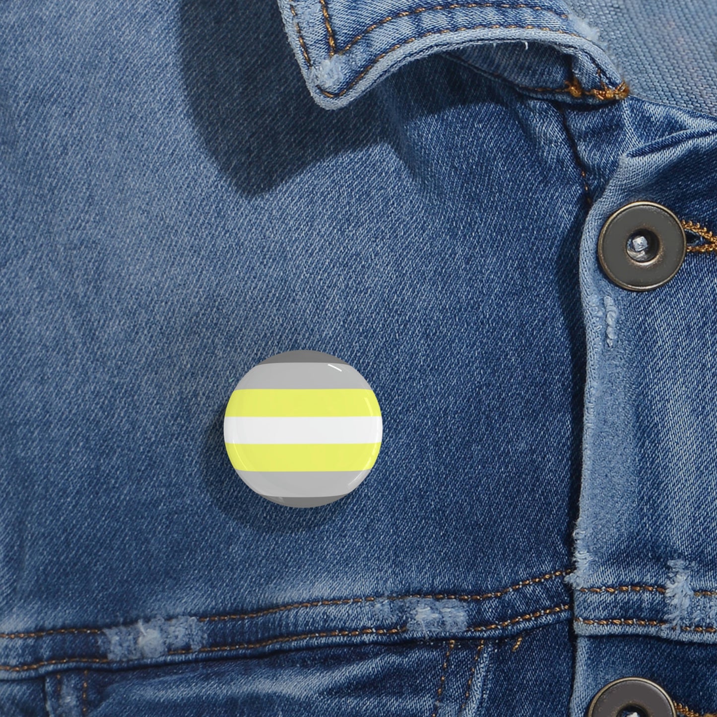 Demigender Pride Flag Round Pins