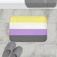 Non-Binary Flag Bath Mat, pencil crayon colours