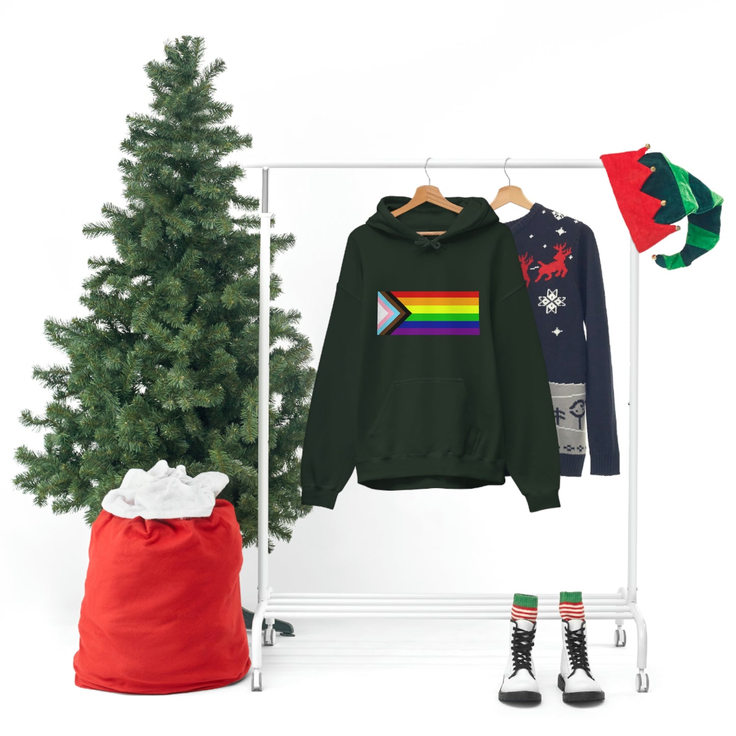 Progress Pride Flag Hooded Sweatshirt