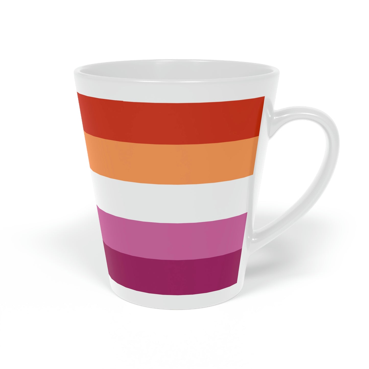 Lesbian Pride Flag Latte Mug, 12oz