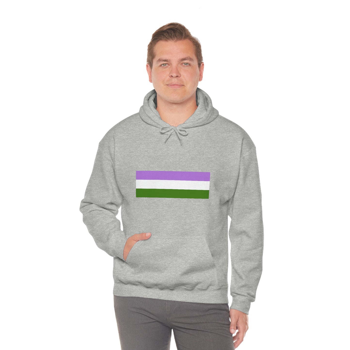 Genderqueer Flag Hooded Sweatshirt