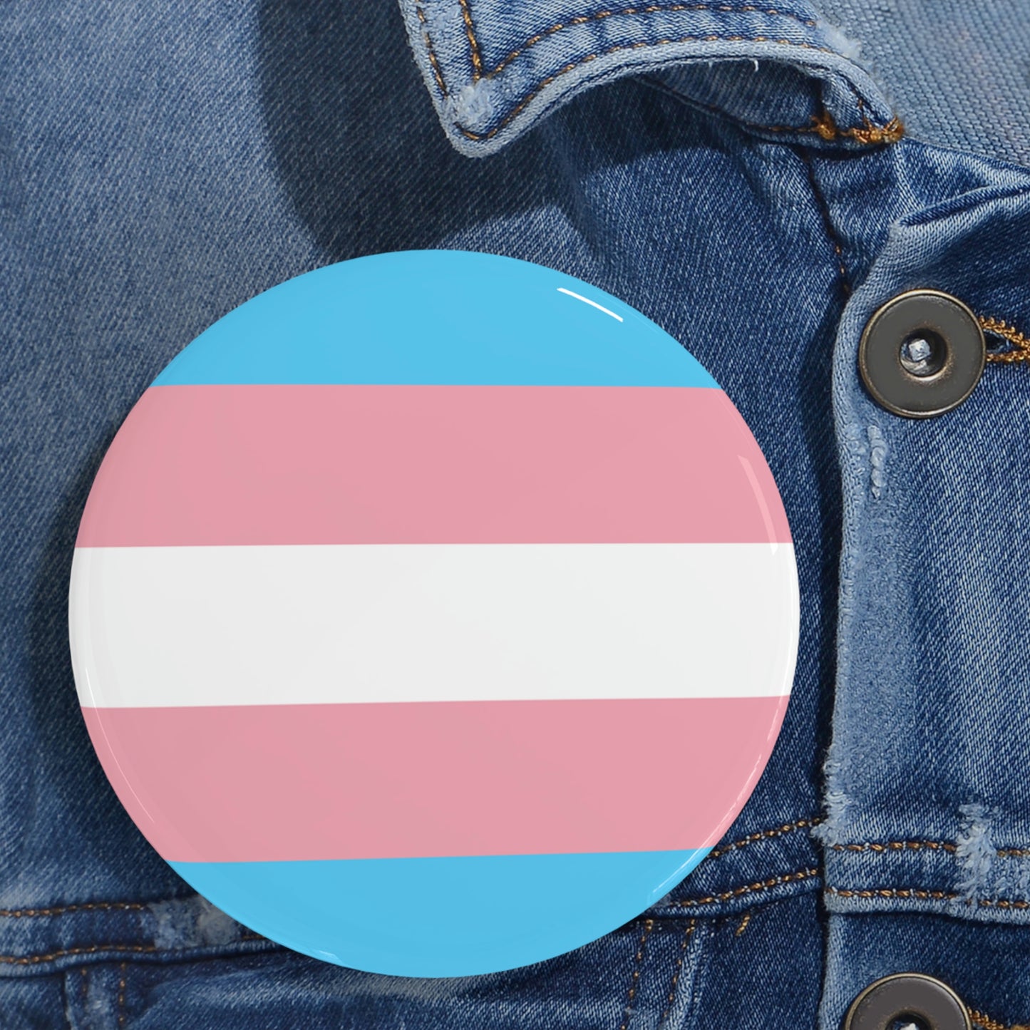 Transgender Pride Flag Round Pins